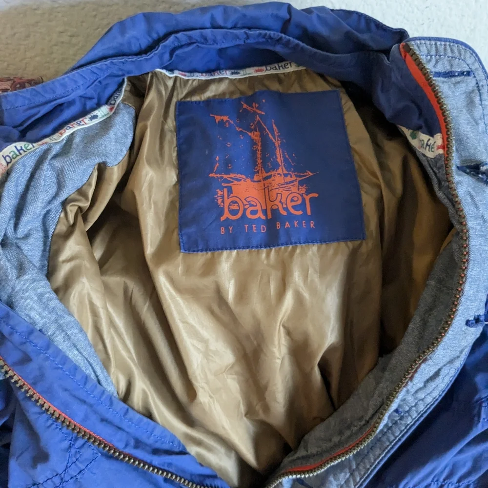 Baker by Ted Baker Blue Kids Hooded Jacket Size 6/7